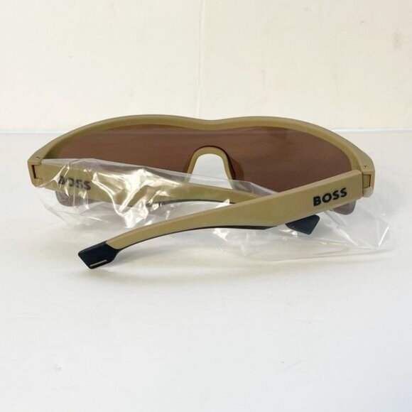 Hugo Boss Eyewear Men's Sunglasses Logo-emed Biker-style Frame Sunglasses - Picture 10 of 14